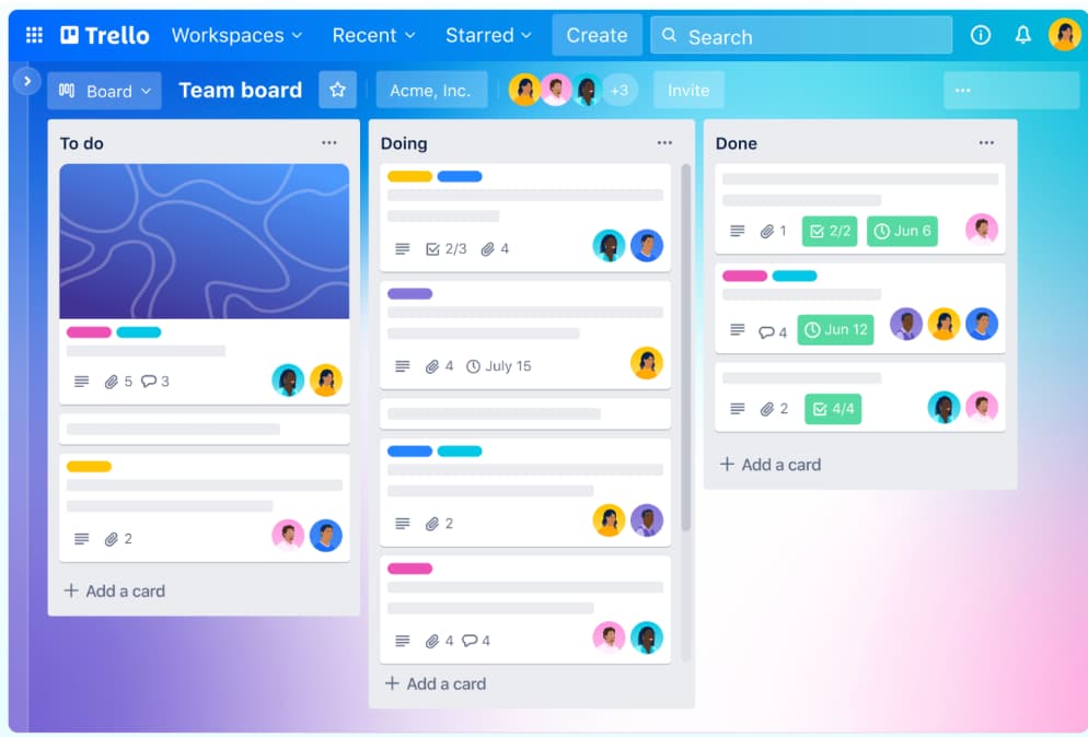 trello - comms platform